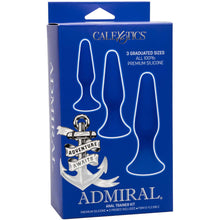 Comprar CALEXOTICS Admiral Kit 3 Plug Anal Azul – Set De Silicona Para Exploración Sensorial Confortable-Noxtic