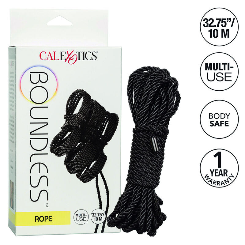 Comprar CALEXOTICS Cuerda Boundless 10M Negra – Ideal Para Creaciones Artísticas En Parejas-Noxtic