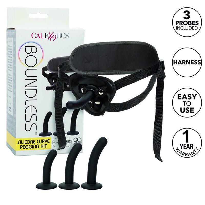 Comprar CALEXOTICS Boundless Kit Arnés Silicona Curvado – Juguete Versátil Con Diseño Ergonómico y Sondas Ajustables-Noxtic