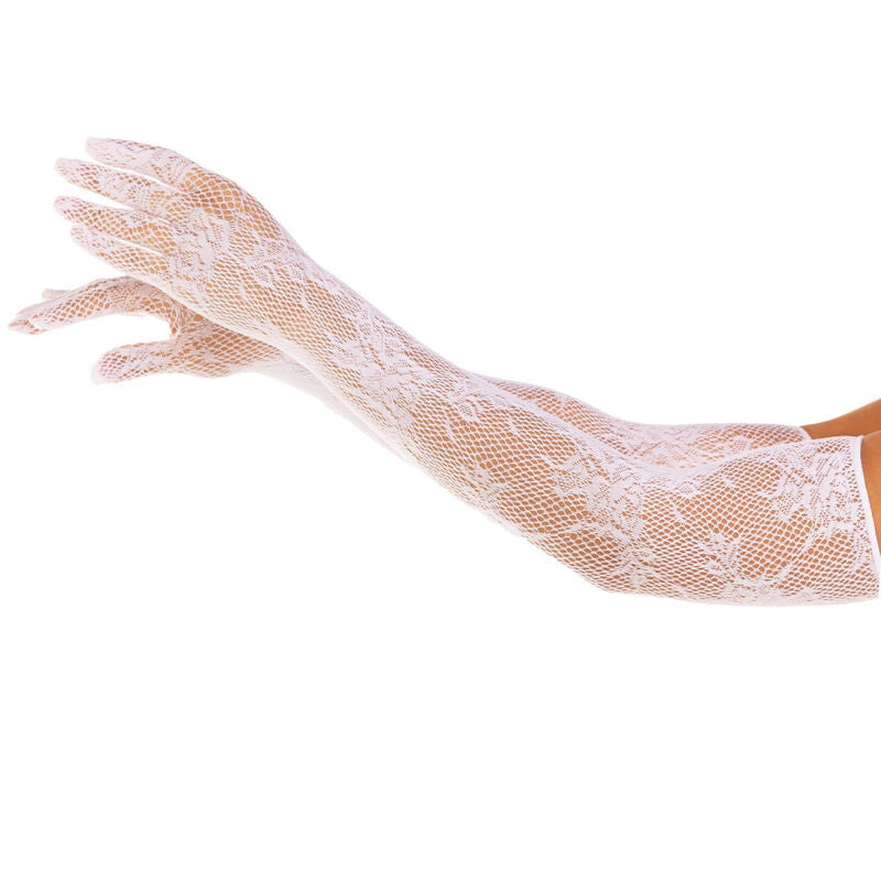 Comprar Leg Avenue Guantes Red Floral Blanco – Guantes Elegantes Con Diseño Floral Y Material Suave-Noxtic