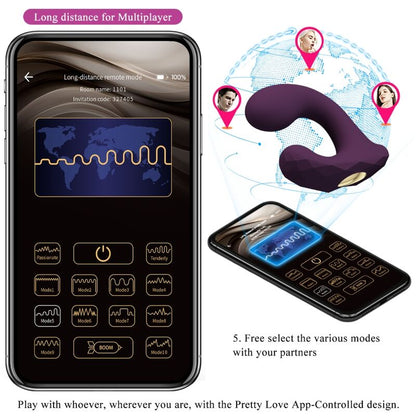 Comprar Pretty Love Billy Vibration Lila – Vibrador Recargable Con Doble Estimulación-Noxtic
