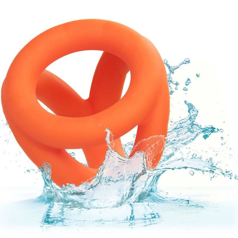 Comprar CALEXOTICS Alpha Triple Anillo Naranja – Diseño Innovador Para Placer Y Comodidad-Noxtic
