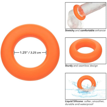Comprar CALEXOTICS Alpha Anillo Prolong Grande Naranja – Diseño Confortable Para Placer Prolongado-Noxtic