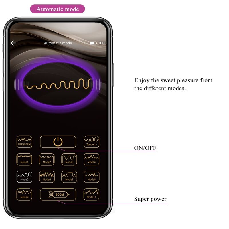 Comprar Pretty Love Abner App Lila – Huevo Vibrador Compacto Con Control Remoto Para Placer Personalizado-Noxtic