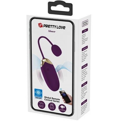 Comprar Pretty Love Abner App Lila – Huevo Vibrador Compacto Con Control Remoto Para Placer Personalizado-Noxtic