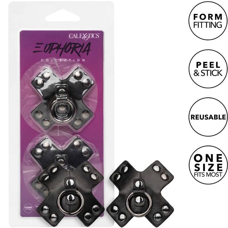 Comprar CALEXOTICS Euphoria Pezoneras Junta Tórica Negro – Accesorio Sensual Con Diseño Elegante-Noxtic