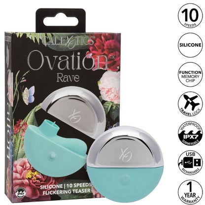 Comprar CALEXOTICS Ovation Rave Estimulador Verde Agua – Estimulación Precisa Con 10 Velocidades Ergonómicas-Noxtic