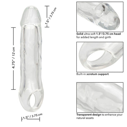 Comprar CALEXOTICS Performance Maxx Extensión Clara 6.5 – Aumento De Tamaño Con Diseño Transparente-Noxtic