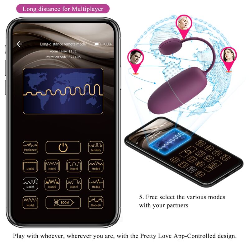 Comprar Pretty Love Nymph Huevo Vibrador – Controlado Por App Con Diseño Elegante-Noxtic