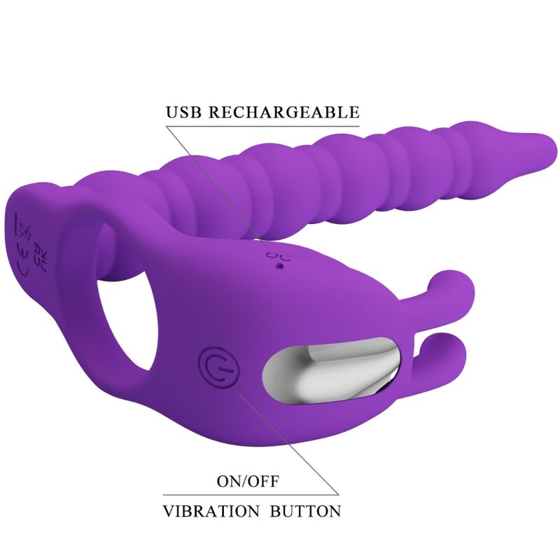 Comprar Pretty Love Blackney Anillo Vibrador Lila – Diseño Ergonómico Para Placer Mejorado-Noxtic