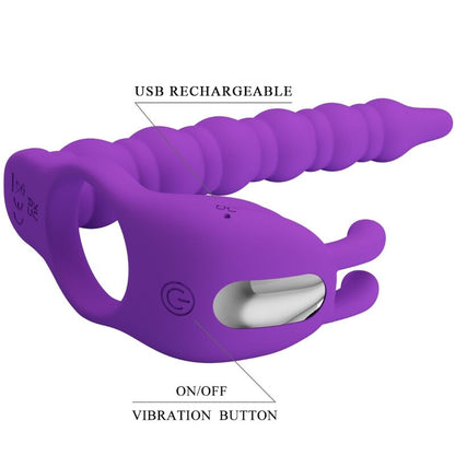 Comprar Pretty Love Blackney Anillo Vibrador Lila – Diseño Ergonómico Para Placer Mejorado-Noxtic