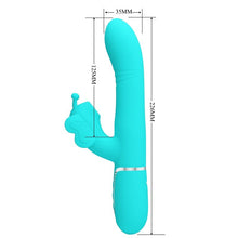 Comprar Pretty Love Vibrador Rabbit Multifunción 4 en 1 Verde Agua – Estimulación Dual Para Placer Intenso-Noxtic