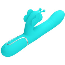 Comprar Pretty Love Vibrador Rabbit Multifunción 4 en 1 Verde Agua – Estimulación Dual Para Placer Intenso-Noxtic