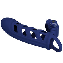 PRETTY LOVE - ALTAF VIBRATING RING WITH BLUE SILICONE SLEEVE