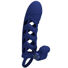 PRETTY LOVE - ALTAF VIBRATING RING WITH BLUE SILICONE SLEEVE