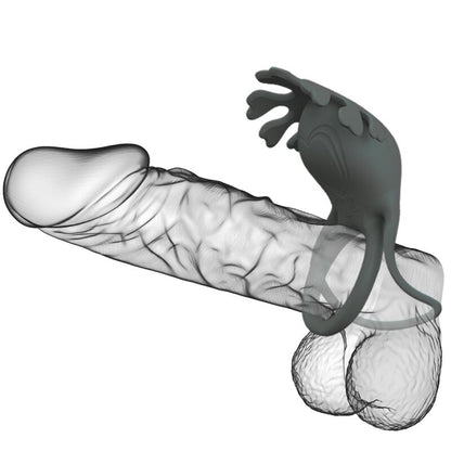 Comprar Pretty Love Ruben Doble Anillo Vibrador Con Estimulador Gris – Diseño Ergonómico Para Mayor Comodidad-Noxtic