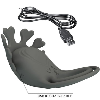 Comprar Pretty Love Ruben Doble Anillo Vibrador Con Estimulador Gris – Diseño Ergonómico Para Mayor Comodidad-Noxtic