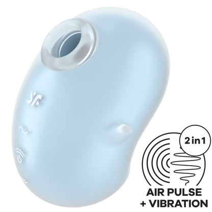 Comprar Satisfyer Cutie Ghost Vibrador Lay-On Azul Claro – Estimulador Recargable Con Diseño Compacto Y Función De Ondas De Presión-Noxtic