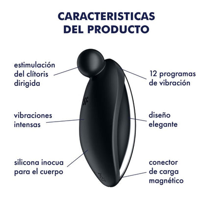Comprar Satisfyer Spot On 2 Negro – Vibrador Lay-On Con Diseño Elegante Y Funcionalidades Avanzadas-Noxtic