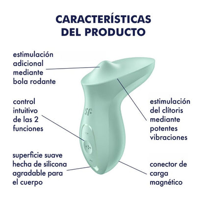 Comprar Satisfyer Exciterrr Vibrador Lay-On Menta – Diseño Elegante Para Placer Intenso-Noxtic