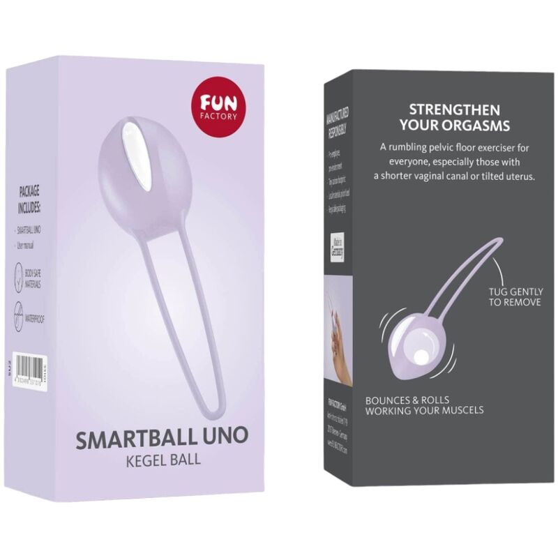 Comprar FUN FACTORY Smartball Uno Blanco Lila Pastel – Bola Pélvica Con Diseño Ergonómico Para Entrenamiento Del Suelo Pélvico-Noxtic