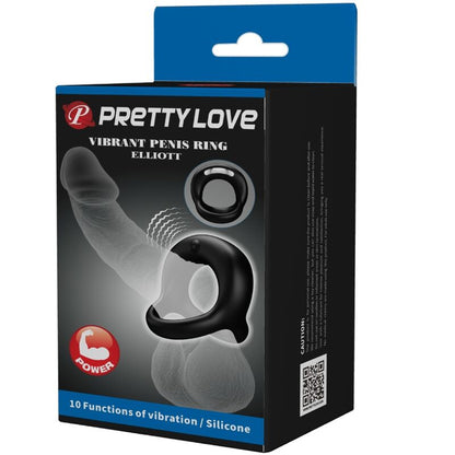 Comprar Pretty Love Elliott Anillo Vibrador Negro – Diseño Elegante Para Intensificar Momentos De Intimidad-Noxtic