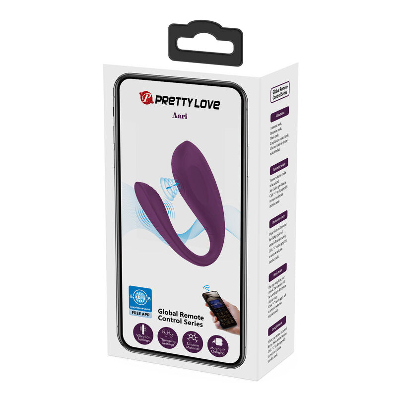 Comprar PRETTY LOVE Aari Masajeador Morado – Vibrador Recargable Con 10 Niveles De Vibración-Noxtic