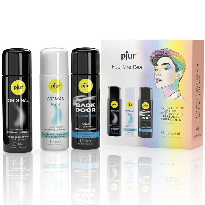 Comprar PJUR Pride Set Premium Lubricantes 3 X 30 ML – Variedad De Lubricantes De Alta Calidad Para Placer Sensible-Noxtic