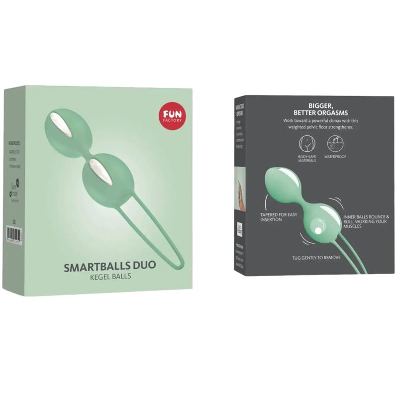 Comprar FUN FACTORY Smartballs Duo Blanco Verde Pistacho – Bolas Pélvicas Ergónomicas Para Entrenamiento Discreto-Noxtic