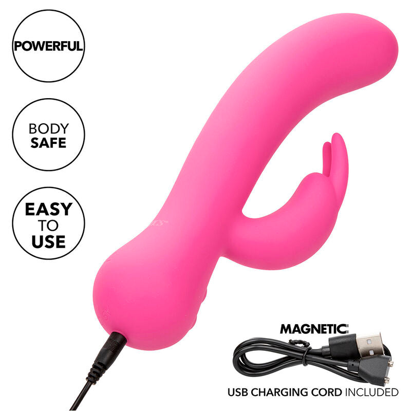 Comprar CALEXOTICS First Time Vibrador Rabbit Recargable Rosa – Experiencia De Doble Estimulación Con Diseño Elegante-Noxtic