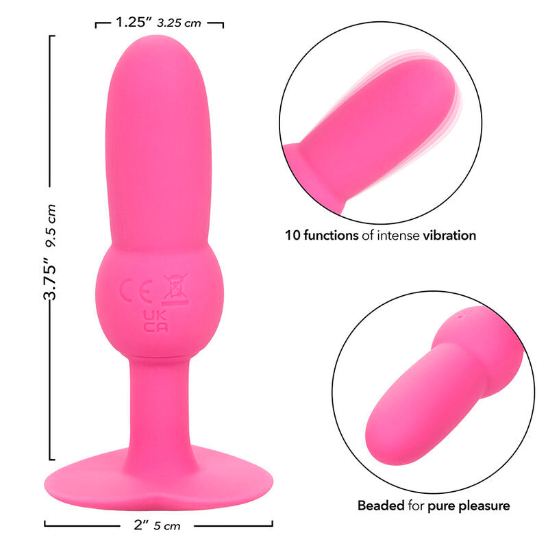 Comprar Calexotics First Time Plug Anal Con Cuencas Rosa – Juguete Intimo Para Exploracion Con 10 Vibraciones-Noxtic