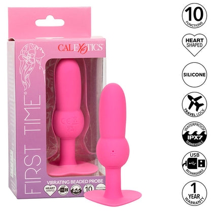 Comprar Calexotics First Time Plug Anal Con Cuencas Rosa – Juguete Intimo Para Exploracion Con 10 Vibraciones-Noxtic