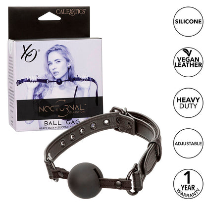 Comprar CALEXOTICS Nocturnal Mordaza De Bola Silicona Negra – Diseño Ergonómico Para Placer Sensorial-Noxtic