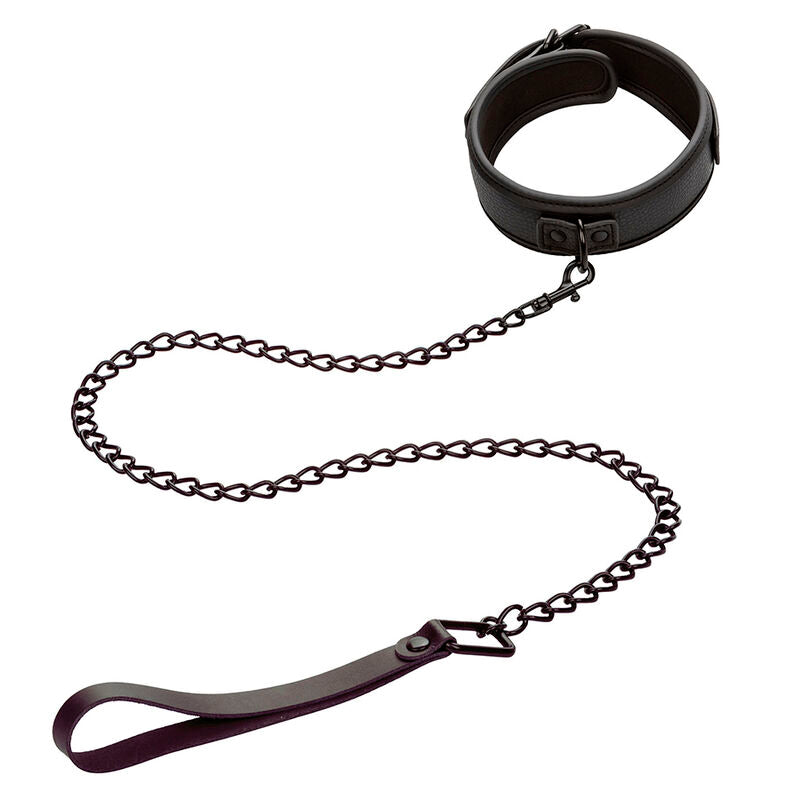 Comprar CALEXOTICS Collar Y Correa Cuero Ajustable Negro – Diseño Elegante Para Exploración Sensorial-Noxtic