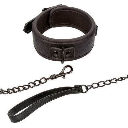 Comprar CALEXOTICS Collar Y Correa Cuero Ajustable Negro – Diseño Elegante Para Exploración Sensorial-Noxtic