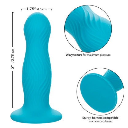 Comprar CALEXOTICS Wave Rider Swell Plug Anal Azul – Diseño Ergonómico Con Textura Ondulada Para Sensaciones Intensas-Noxtic