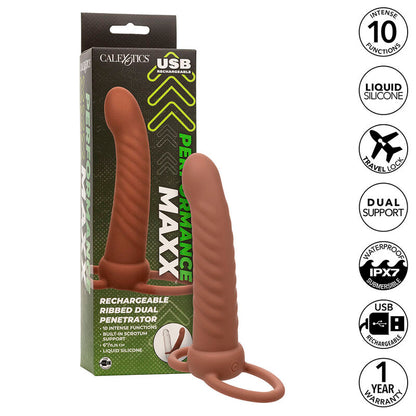Comprar CALEXOTICS Maxx Doble Acanalado – Juguete Erótico Con 10 Modos De Vibración-Noxtic