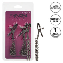 Comprar CALEXOTICS Euphoria Pinzas Pezones Con Cadena – Estimulación Sensorial Con Diseño Elegante-Noxtic