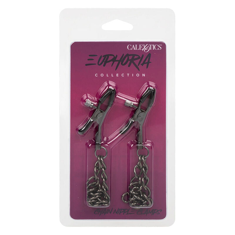 Comprar CALEXOTICS Euphoria Pinzas Pezones Con Cadena – Estimulación Sensorial Con Diseño Elegante-Noxtic