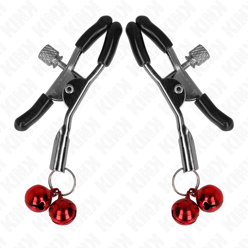 Comprar KINK Pinzas Para Pezones Con Doble Campanilla Roja – Estimulación Sensorial Para Nuevas Experiencias-Noxtic