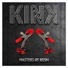 KINK - RED NIPPLE CLAMPS WITH DOUBLE BELL RED 6 CM