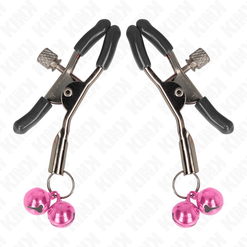 Comprar KINK Pinzas Para Pezones Doble Campanilla Rosa 6 Cm – Diseño Sensual Con Toque De Control-Noxtic
