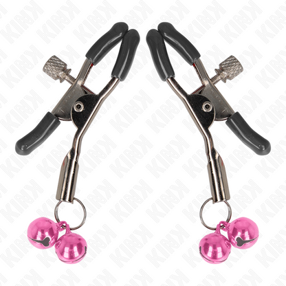 Comprar KINK Pinzas Para Pezones Doble Campanilla Rosa 6 Cm – Diseño Sensual Con Toque De Control-Noxtic