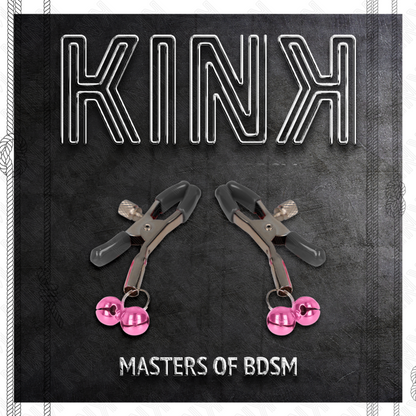Comprar KINK Pinzas Para Pezones Doble Campanilla Rosa 6 Cm – Diseño Sensual Con Toque De Control-Noxtic