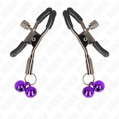 Comprar KINK Pinzas Para Pezones Doble Campanilla Violeta 6 Cm – Diseño Elegante Para Experiencias Sensoriales Intensas-Noxtic