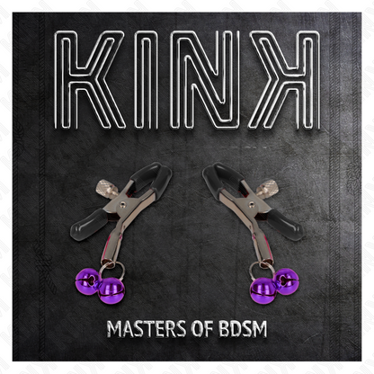 Comprar KINK Pinzas Para Pezones Doble Campanilla Violeta 6 Cm – Diseño Elegante Para Experiencias Sensoriales Intensas-Noxtic