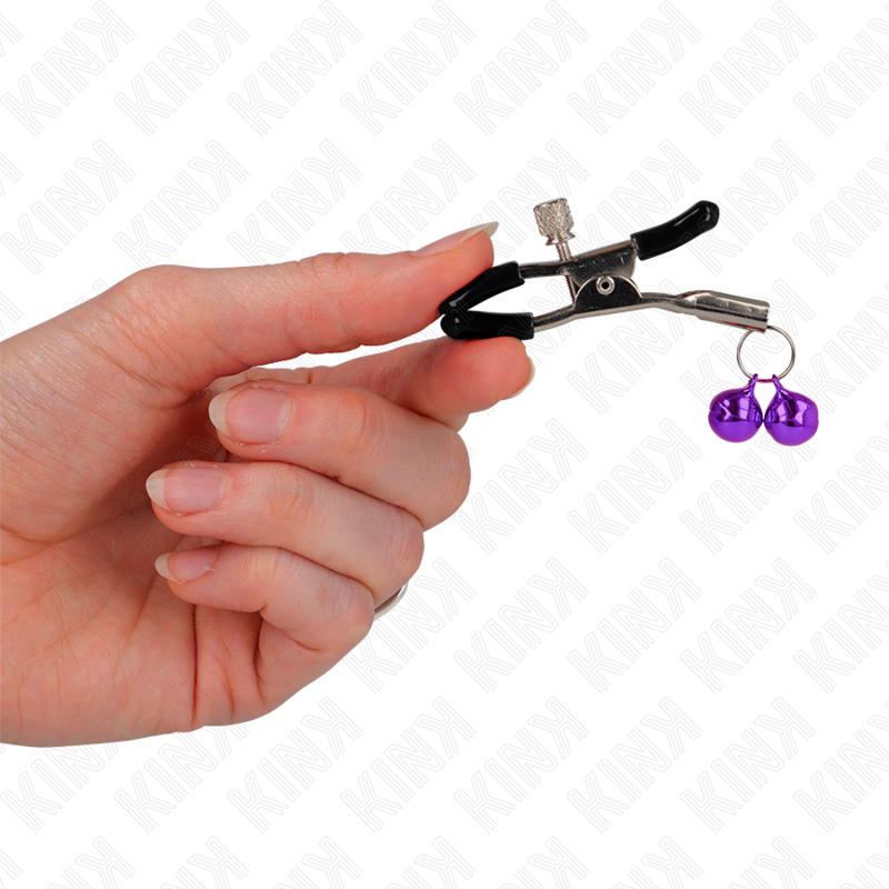 Comprar KINK Pinzas Para Pezones Doble Campanilla Violeta 6 Cm – Diseño Elegante Para Experiencias Sensoriales Intensas-Noxtic
