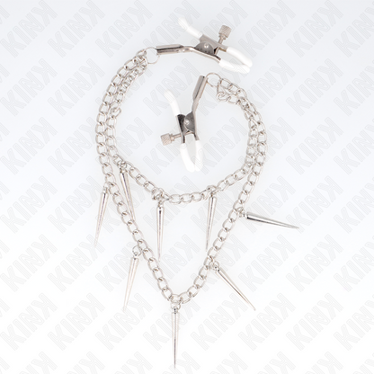 Comprar KINK Pinzas Para Pezones Con Cadena De Púas 30 Cm – Diseño Elegante Para Estimulación Sensorial-Noxtic