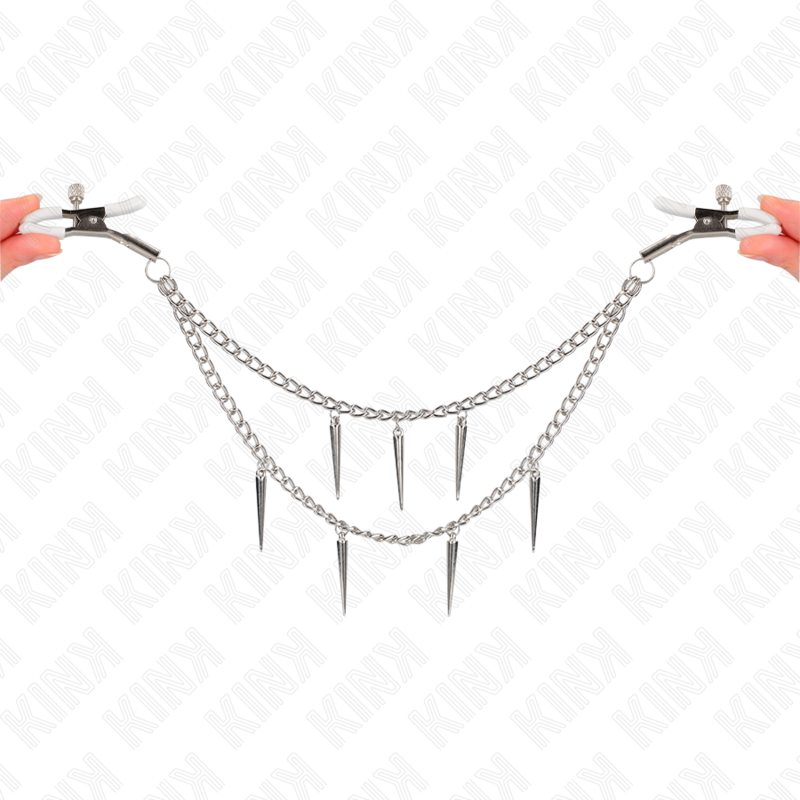 Comprar KINK Pinzas Para Pezones Con Cadena De Púas 30 Cm – Diseño Elegante Para Estimulación Sensorial-Noxtic