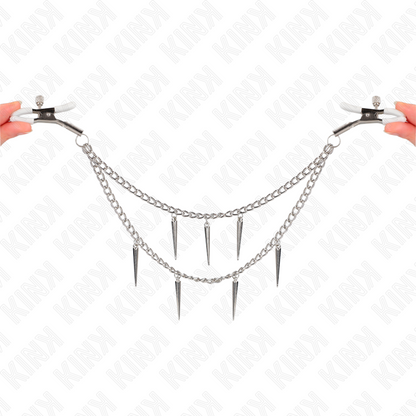 Comprar KINK Pinzas Para Pezones Con Cadena De Púas 30 Cm – Diseño Elegante Para Estimulación Sensorial-Noxtic